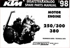 Thumbnail KTM 250,300,380 engine parts manual. 1998