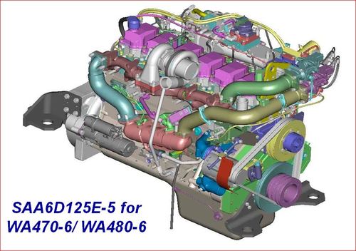 Product picture KOMATSU SAA6D125E-5 SHOP MANUAL