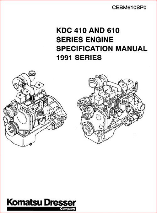 Product picture Komatsu Dresser KDC 410 and KDC610 specification manual