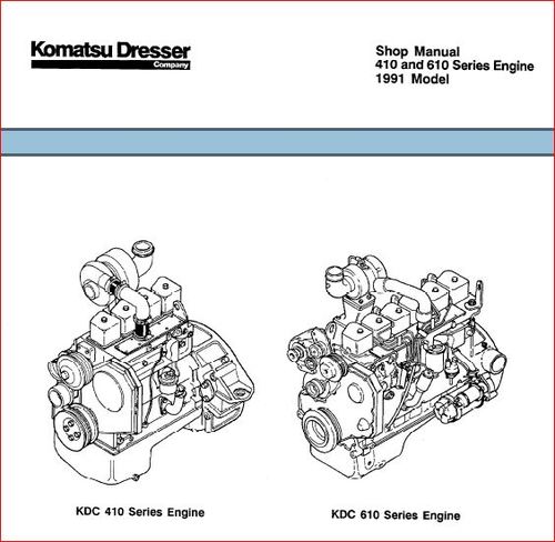 Product picture Komatsu Dresser KDC410, KDC610 manuals  4x engine manuals
