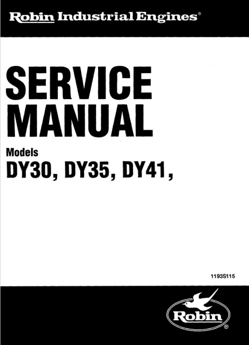 Product picture Robin DY30,DY35,DY41,DY30D service manual