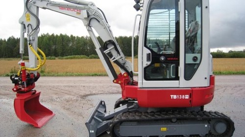 Product picture Takeuchi TB138FR parts book and operators manual
