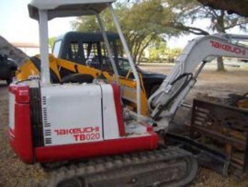 Product picture Takeuchi TB020 operators manual and parts manual