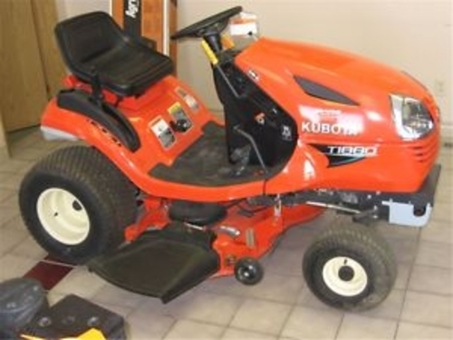Product picture kubota ride on mower. Models T1880 T2080 T2380 manual