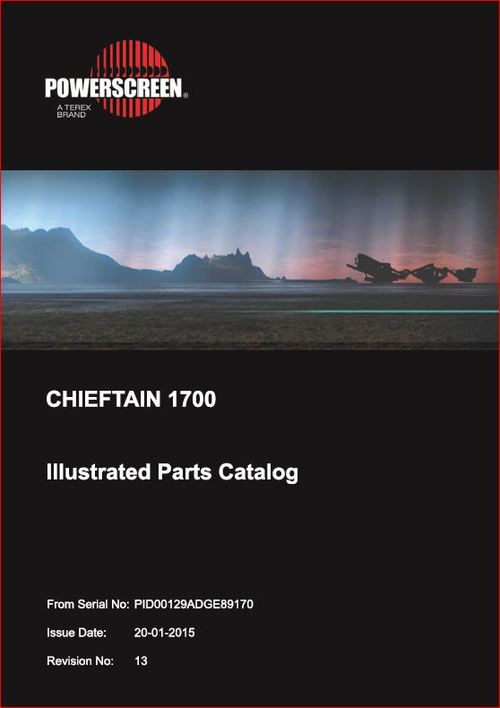 Product picture Chieftain 1700 powerscreen parts list