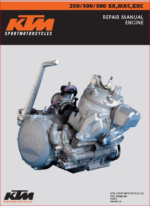 Product picture KTM 250,300,380 SX,MXC engine repair manual
