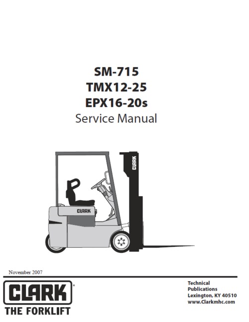 Product picture Clark SM-715 forklift service manual