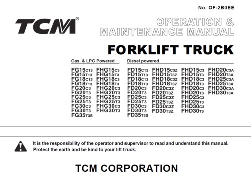 Product picture TCM FG,FHG,FD,FHD,15-30 operation manual