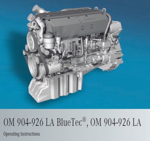 Product picture Mercedes OM926LA and 904LA operating instructions
