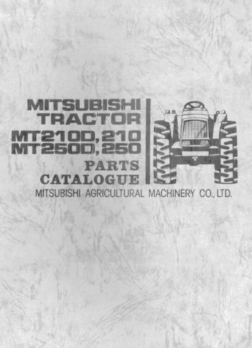 Product picture Mitsubishi tractor MT210D, MT250D parts catalogue