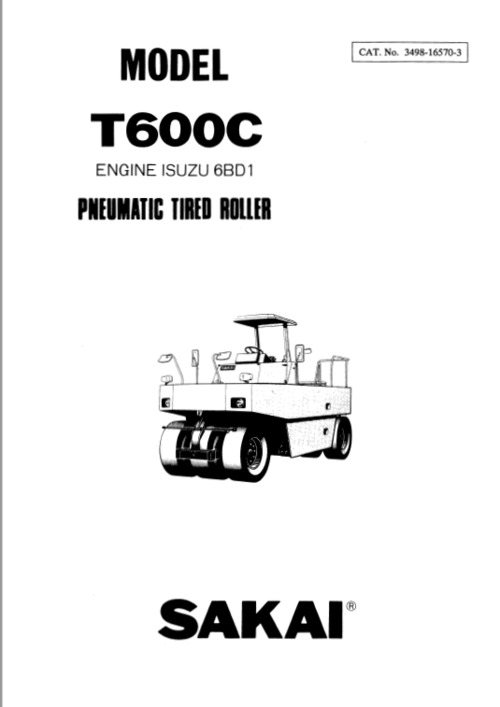 Product picture Sakai T600C pneumatic tired roller manuals