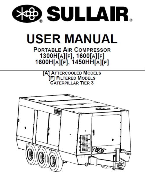 Product picture Sullair 1300H,1600H,1450HH compressor manual